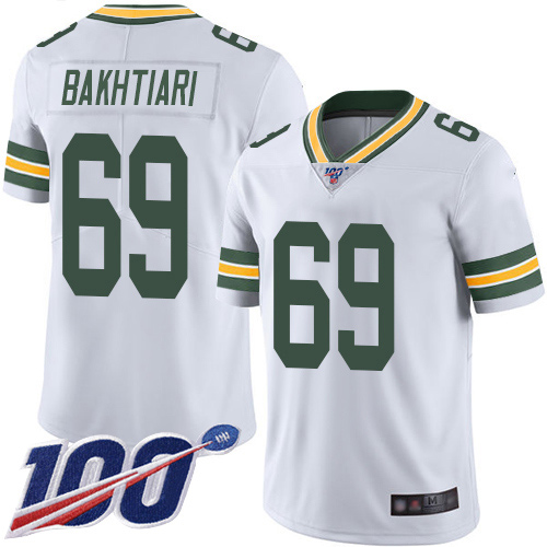 Green Bay Packers Limited White Men #69 Bakhtiari David Road Jersey Nike NFL 100th Season Vapor Untouchable->youth nfl jersey->Youth Jersey